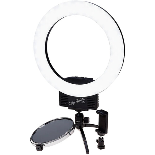 FotodioX Selfie Starlite Mini Vlog Bi-Color Ring Light with Tabletop Tripod (Black 12