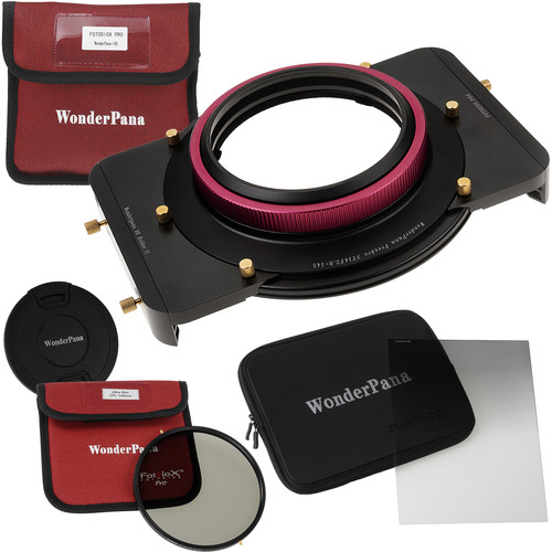 FotodioX WonderPana FreeArc CPL 0.6HE Kit for Rokinon / Samyang AF 14mm f/2.8 RF & FE Lenses (Core Filter Holder Lens Cap Brackets 0.6 Hard Edge Grad ND & 145mm CPL Filters)