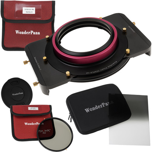 FotodioX WonderPana FreeArc CPL 0.9HE Kit for Rokinon / Samyang AF 14mm f/2.8 RF & FE Lenses (Core Filter Holder Lens Cap Brackets 0.9 Hard Edge Grad ND & 145mm CPL Filters)
