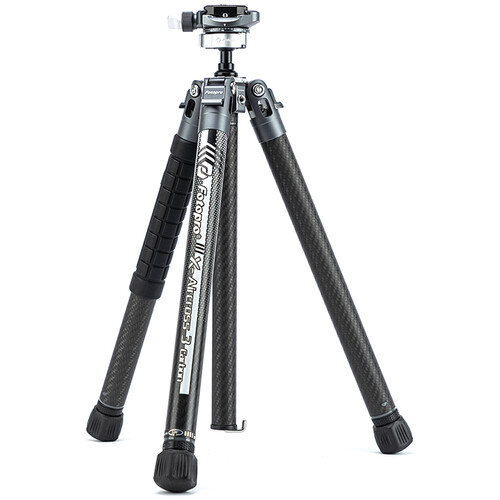 Fotopro X-Aircross 3 Carbon&nbspLite Fiber Travel Tripod with FPH-32Q Ball Head (Slate Gray)