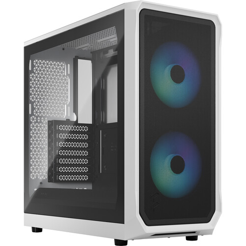 Fractal Design Focus 2 RGB Mid-Tower Case (White Tempered Glass Window)
