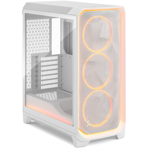 Fractal Design Meshify 3 Ambience Pro RGB Mid-Tower Case (White with Clear Tempered Glass)