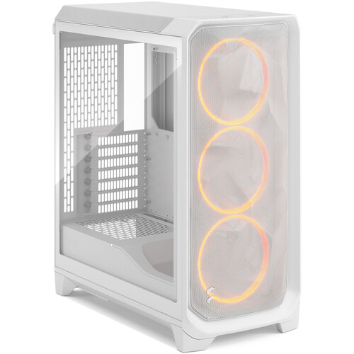 Fractal Design Meshify 3 RGB Mid-Tower Case (White with Clear Tempered Glass)