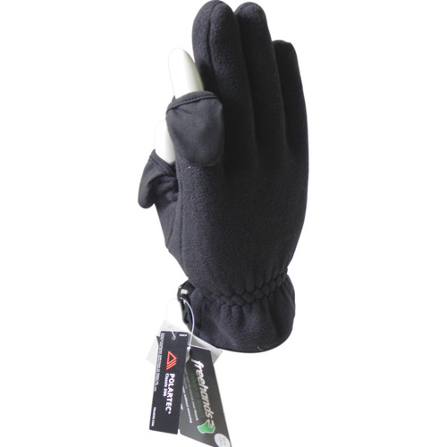 Freehands Men's Polartec Fleece Unlined Gloves (Small Black)