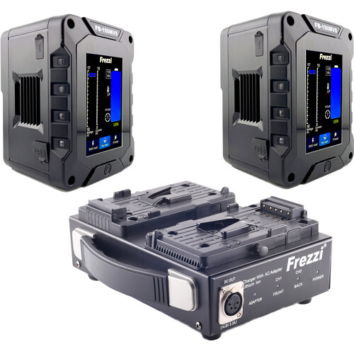Frezzi Two FB-150V 150Wh Battery Kit with Dual Charger (V-Mount)