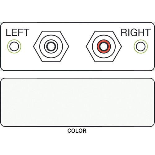 FSR IPS-A220S-WHT-LB 2-RCA to 2-RCA Bulkhead Audio Module (Labeled White)
