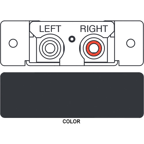 FSR IPS-A223S 2-RCA Red & White to Captive Screw Terminals / Bal (Labeled Black)
