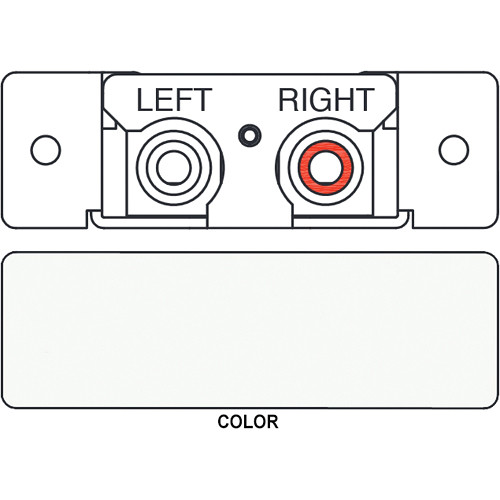 FSR IPS-A223S 2-RCA Red & White to Captive Screw Terminals / Bal (Labeled White)