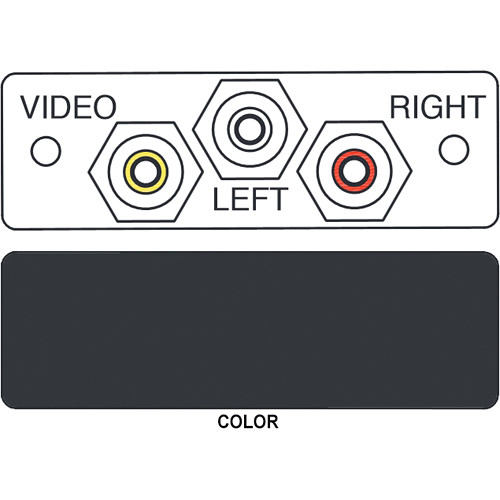 FSR IPS-AV231S 3-RCA to 3-RCA Bulkhead Audio/Video Insert (Labeled Black))
