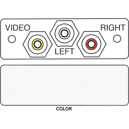 FSR IPS-AV231S 3-RCA to 3-RCA Bulkhead Audio/Video Insert (Labeled White))