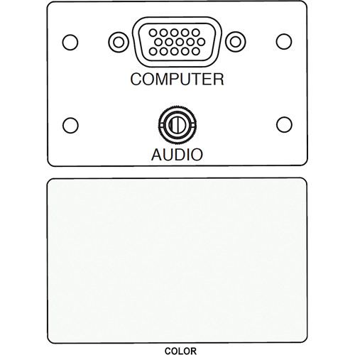FSR IPS-AV920D HD-15 F/F Bulkhead & Mini Stereo to Solder Cup Insert (Labeled White)
