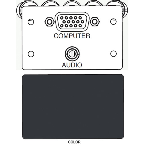 FSR IPS-AV921D A/V HD-15 to 5-BNC & 3.5mm Stereo to Solder Cup Insert (Labeled Black)