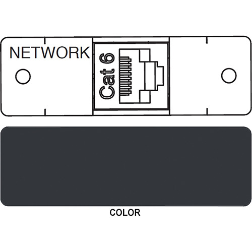 FSR IPS D713S RJ-45 to RJ-45 Bulkhead Data Connection Insert (Labeled Black)