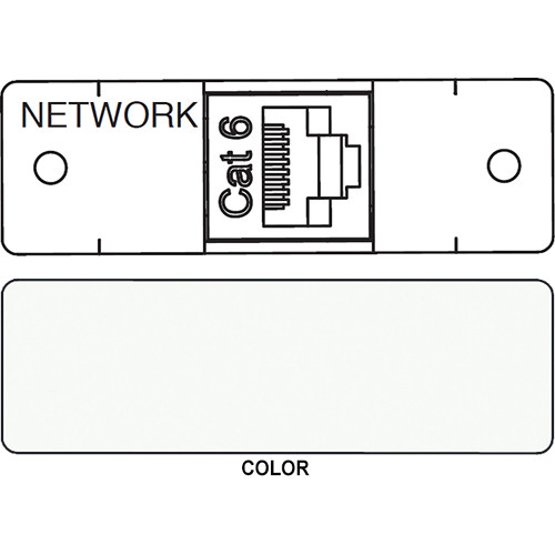 FSR IPS D713S RJ-45 to RJ-45 Bulkhead Data Connection Insert (Labeled White)