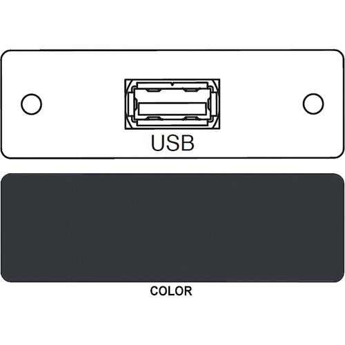 FSR IPS-D715S USB A to USB A Bulkhead Data Connection Insert (Labeled Black)