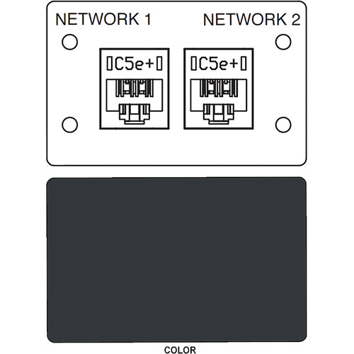 FSR IPS D720D Dual RJ-45 Punchdown Data Connection Insert (Labeled Black)
