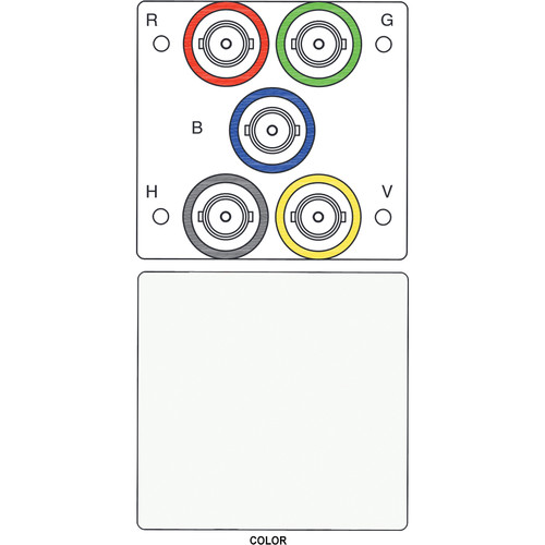 FSR IPS-V150T 5-BNC to 5-BNC Bulkhead Insert Module (Labeled White)