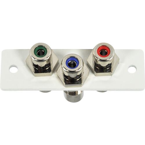 FSR IPS-V230S 3-RCA (R/G/B) to 3-RCA Bulkhead Video Insert (Labeled White)