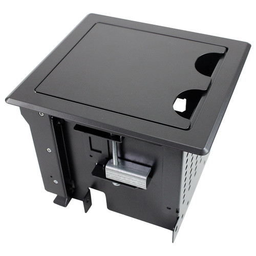 FSR RT6-S3-ABK Unity Square In-Table Box for T6 Brackets & TBRT Cable Retractors (Black)