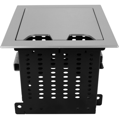 FSR RT6-S3-ALM Unity Square In-Table Box for T6 Brackets & TBRT Cable Retractors (Aluminum Silver)