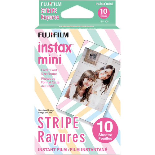 FUJIFILM INSTAX Mini Stripe Instant Film 16431043 B&H Photo Video FUJIFILM INSTAX Mini Stripe Instant Film (10 Exposures, Expired... 