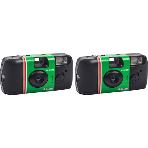 FUJIFILM QuickSnap Flash 400 One-Time-Use Disposable Camera (27 Exposures 2-Pack)