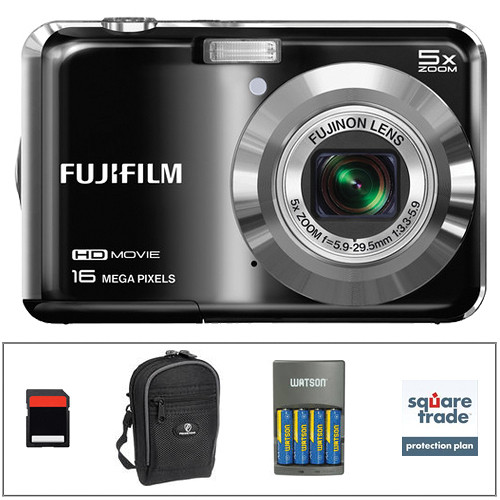 FUJIFILM FinePix AX660 Digital Camera Deluxe Kit (Black) B&H