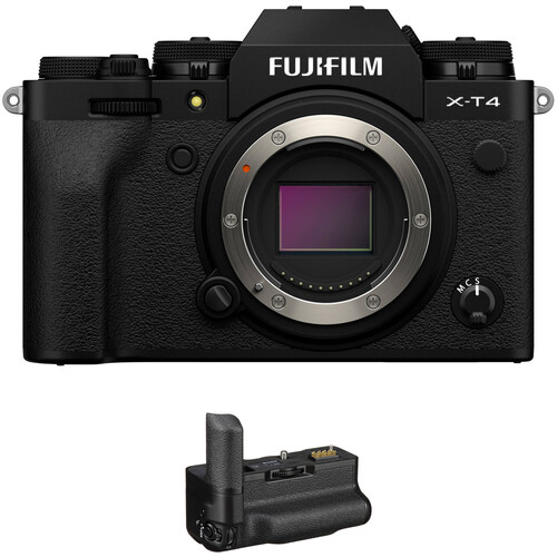 FUJIFILM X-T4 FUJIFILM X-T4 Mirrorless Digital Camera Body with Battery Grip Kit (Black)