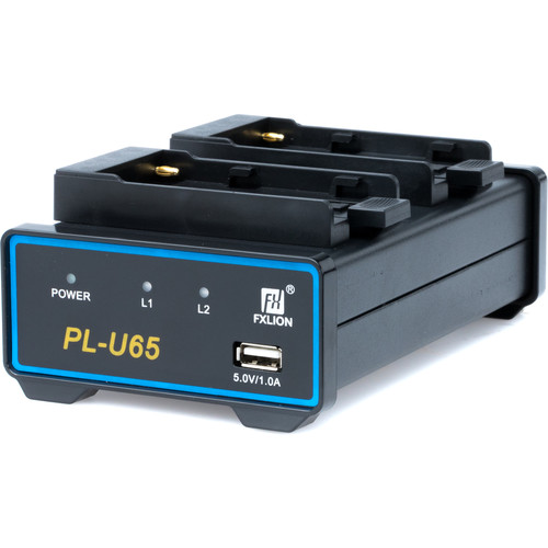 FX Lion PL-U65 Dual-Channel Deck Li-Ion Charger for NP-F Series & Sony BP-U Batteries