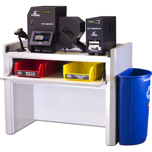 Garner SW-2 Workstation with HD-3XTL Degausser IRONCLAD Verification & PD-5 Destroyer