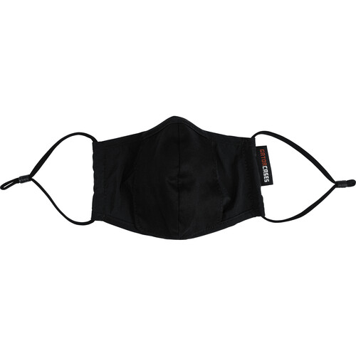 Gator Cases Double-Layer Face Mask with Magnetized Cotton Flap, Ideal for Wind Instrument Performance, Drinks, Events and Travel;? Medium (GBOM-MEDIUMBK)