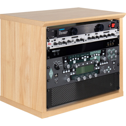 Gator Frameworks Elite Series Furniture Desktop 8 RU Studio Rack (Natural Maple Matte)