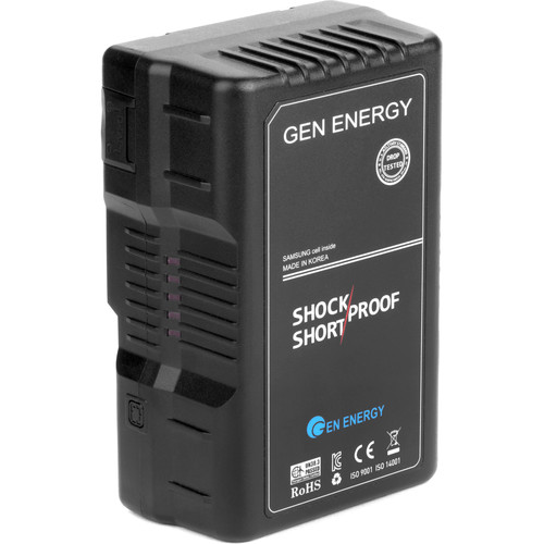 GEN Energy G-B200 14.4V 160 Wh/11 Ah Lithium-Ion V-Mount Battery, 12A Maximum Discharge Rate