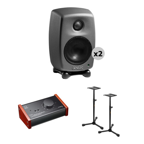 Genelec 8010 Deluxe Studio Monitor Kit with Stands and Monitor Controller