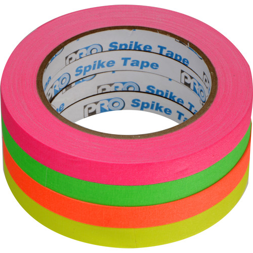 ProTapes Pro Spike Stack Fluorescent Cloth Tape Set (Four 1/2