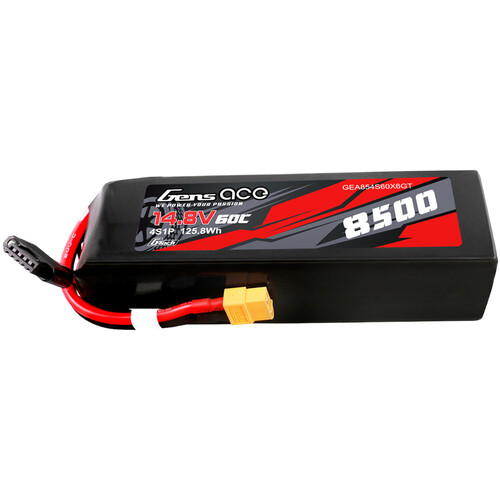 Gens Ace 8500mAh 4S 14.8V 60C LiPo Battery with XT60 Plug for X-Maxx 8S