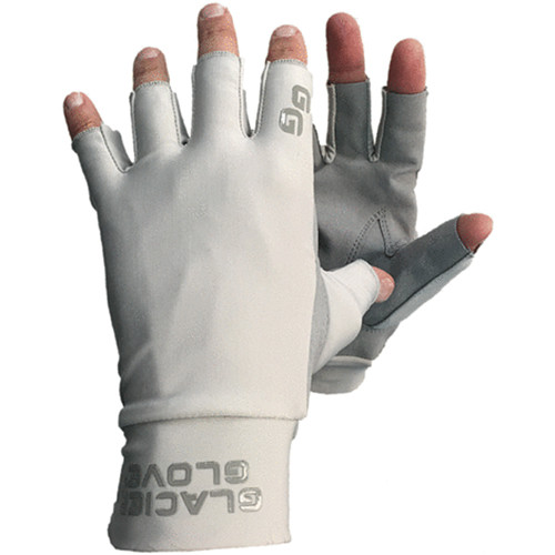 Glacier Glove Ascension Bay Fingerless Sun Gloves (Gray Medium)