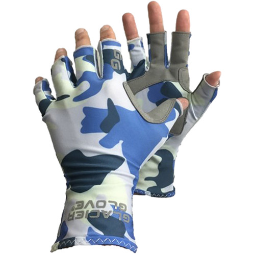 Glacier Glove Islamorada Sun Glove (Blue Camo Large)