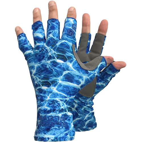 Glacier Glove Islamorada Sun Glove (Blue Camo Medium)
