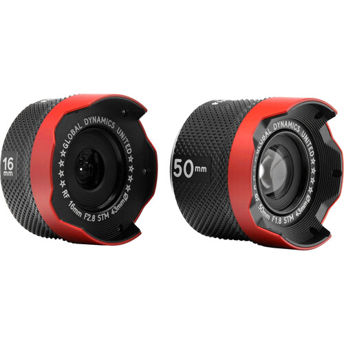GLOBAL DYNAMICS UNITED Armored RF 16mm & 50mm Autofocus Lens Bundle