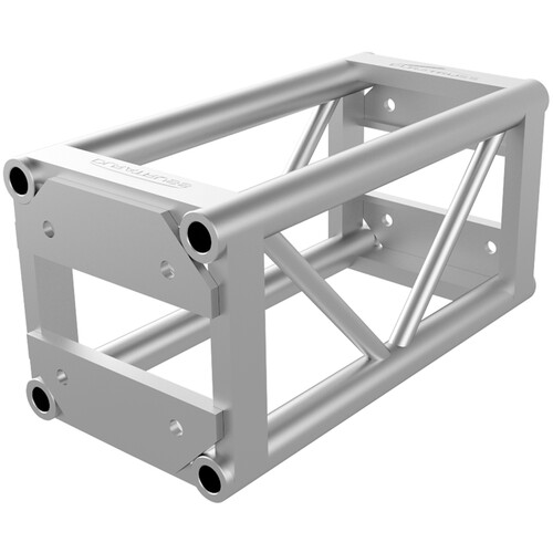 Global Truss DT-GP2 End Plated Square Truss Straight Segment (2' Silver)