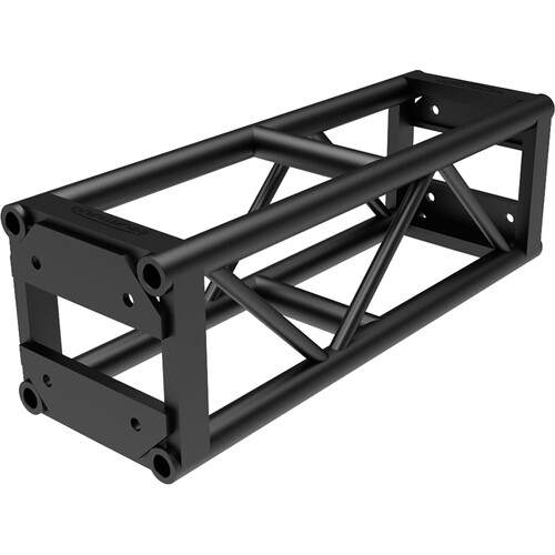 Global Truss DT-GP3 End Plated Square Truss Straight Segment (3' Black)
