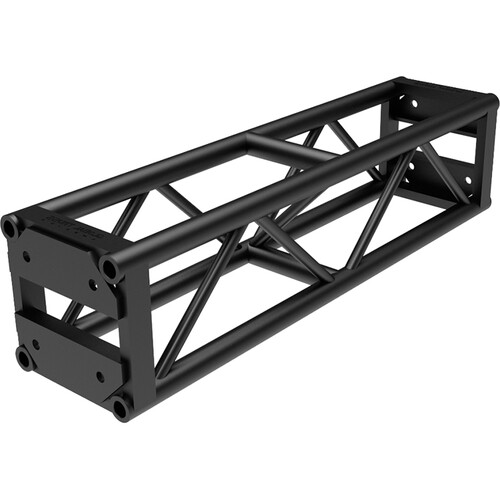 Global Truss DT-GP4 End Plated Square Truss Straight Segment (4' Black)