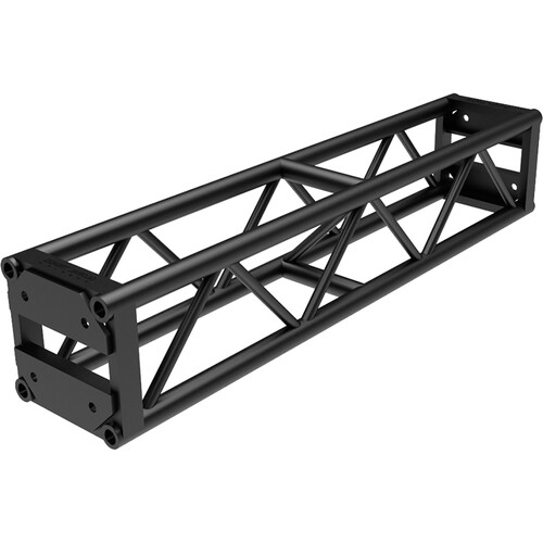 Global Truss DT-GP5 End Plated Square Truss Straight Segment (5' Black)