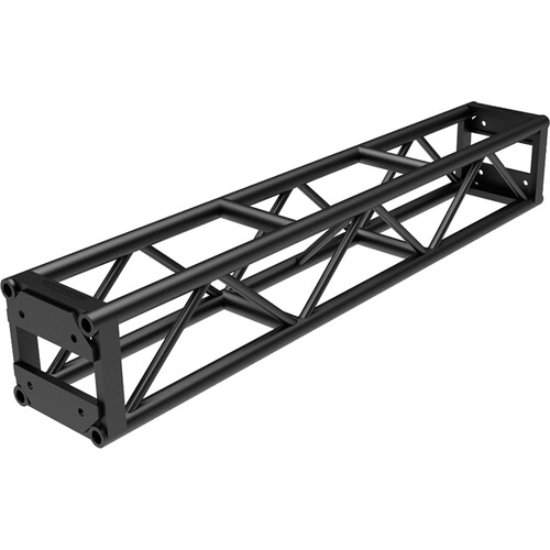 Global Truss DT-GP6 End Plated Square Truss Straight Segment (6' Black)