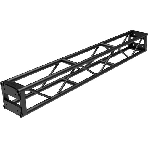 Global Truss DT-GP8 End Plated Square Truss Straight Segment (8' Black)