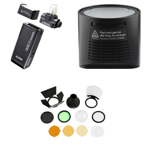 Godox AD200 TTL Pocket Flash Kit with Round Head and Modifiers