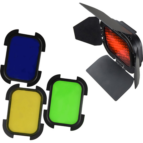 Godox Barndoor Kit with 4 Color Gels for