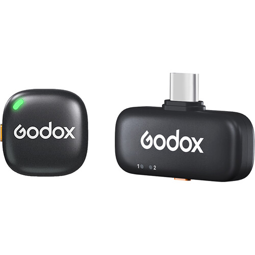 Godox C01 Wireless Microphone System with USB-C Connector for Mobile Devices (2.4 GHz Black)