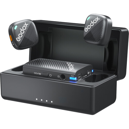 Godox Cube-C 2-Person Wireless Microphone System for Cameras and Mobile Devices (2.4 GHz Black)